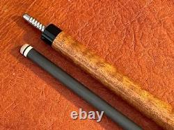 Jacoby Gambler Bloodwood/Sapele Pool Cue With Jacoby BLACK Carbon Fiber Shaft