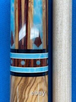 Jacoby Pool Cue 0424-14 Coco Olivewood Larimar Ultra Pro 12.75mm 29 8 Ext. Qr