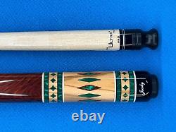 Jacoby Pool Cue 0424-157 Coco Olivewood Malachite Ultra Pro Shaft 12.75mm 29