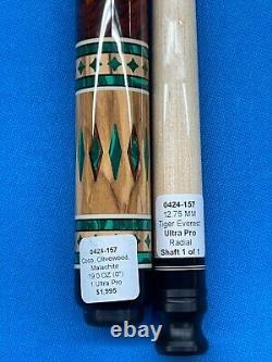 Jacoby Pool Cue 0424-157 Coco Olivewood Malachite Ultra Pro Shaft 12.75mm 29