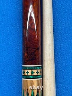 Jacoby Pool Cue 0424-157 Coco Olivewood Malachite Ultra Pro Shaft 12.75mm 29