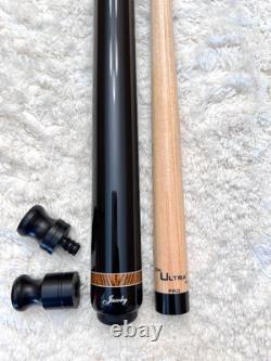 Jacoby Pool Cue with 11.75 or 12.75 Pro Shaft (Ebony & Bocote) FREE CASE & CAPS
