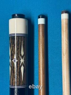 Jeffrey Tucker Custom Bocote And Spalted Maple Pool Cue, 3/8X10, 30 KW Shaft