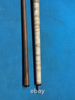 Jeffrey Tucker Custom Curly Maple/Olive Wood Pool Cue 30 Kielwood Shaft, 3/8X10