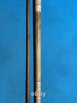 Jeffrey Tucker Custom Curly Maple/Olive Wood Pool Cue 30 Kielwood Shaft, 3/8X10