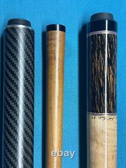 Jeffrey Tucker Custom Wenge/Curly Maple Pool Cue, 30 KW Shaft, 3/8X10 Joint