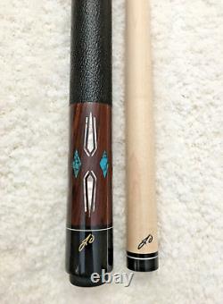 Jerry Olivier Custom Pool Cue CS-1 Cocobolo Points, Pearl & Turquoise Inlays