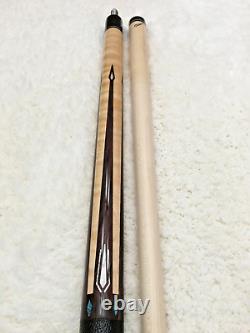 Jerry Olivier Custom Pool Cue CS-1 Cocobolo Points, Pearl & Turquoise Inlays