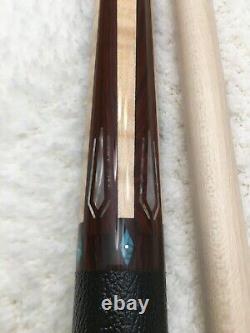 Jerry Olivier Custom Pool Cue CS-1 Cocobolo Points, Pearl & Turquoise Inlays