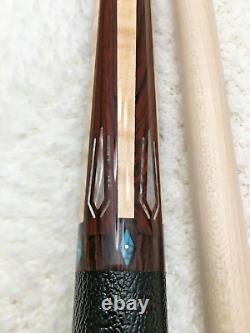 Jerry Olivier Custom Pool Cue CS-1 Cocobolo Points, Pearl & Turquoise Inlays