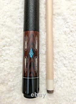 Jerry Olivier Custom Pool Cue CS-1 Cocobolo Points, Pearl & Turquoise Inlays