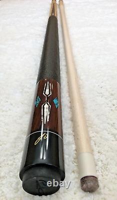 Jerry Olivier Custom Pool Cue CS-1 Cocobolo Points, Pearl & Turquoise Inlays