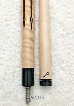 Jerry Olivier Custom Pool Cue CS-1 Cocobolo Points, Pearl & Turquoise Inlays