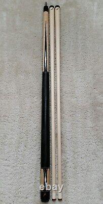 Jerry Olivier Custom Pool Cue, Ebony & Turquoise with2 Shafts, FREE HARD CASE