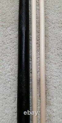 Jerry Olivier Custom Pool Cue, Ebony & Turquoise with2 Shafts, FREE HARD CASE