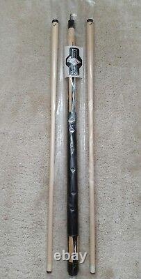 Jerry Olivier Custom Pool Cue, Ebony & Turquoise with2 Shafts, FREE HARD CASE