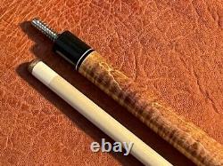 Jerry Olivier Custom Pool Cue With One Shaft. Wrap-less Cue. Yellow Cedar Burl