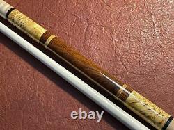 Jerry Olivier Custom Pool Cue With One Shaft. Wrap-less Cue. Yellow Cedar Burl