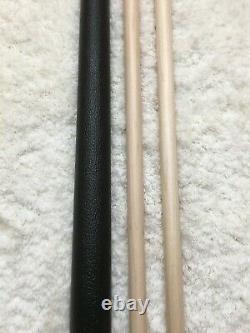 Jerry Olivier Custom Pool Cue with 2 Shafts Ebony 4 Point Cue FREE HARD CASE