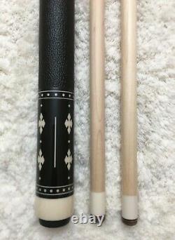 Jerry Olivier Custom Pool Cue with 2 Shafts Ebony 4 Point Cue FREE HARD CASE