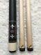 Jerry Olivier Ltd Pool Cue With 2 Shafts, Ebony Points With Mother Of Peal & Purple