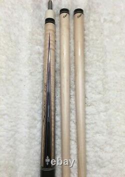 Jerry Olivier LTD Pool Cue with 2 Shafts, Ebony Points with Mother Of Peal & Purple
