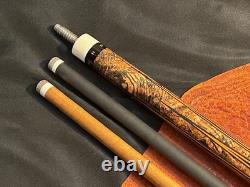 Jim Sickles 6 Point Custom Pool Cue with Kielwood Shaft & Carbon Fiber LD Shaft