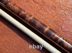 Jim Vest Figured Bubinga 4 Point Custom Pool Cue With 1 Maple Shaft