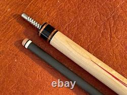 Jonas Reyes Custom Pool Cue With Carbon Fiber Shaft 6 Point Amboyna Leather Wrap