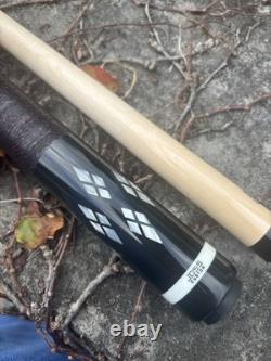 Joss Custom Pool Cue, Sharp Points. Amazing Vibrant Veneers. Lots Of Inlays