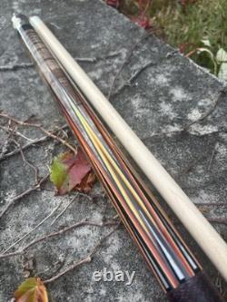 Joss Custom Pool Cue, Sharp Points. Amazing Vibrant Veneers. Lots Of Inlays