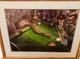Justin Bua Salon De Billar Custom Framed African American Pool Hall Billiards