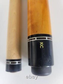 KC Custom pool cue stick 19 oz, 58, inlaid 4 index rings rosewood/ebony
