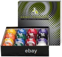 Kandy Pearl Billiards Ball Set-Hi-Gloss, Swirl Marbleized 16 Piece Pool