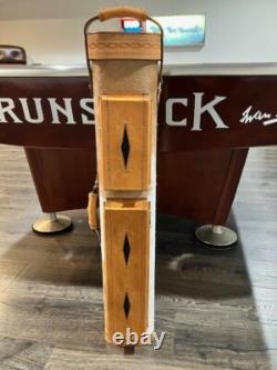 King 3x6 Custom Hair on Cowhide Leather Pool Cue Case