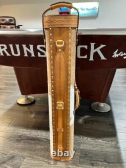 King 3x6 Custom Hair on Cowhide Leather Pool Cue Case