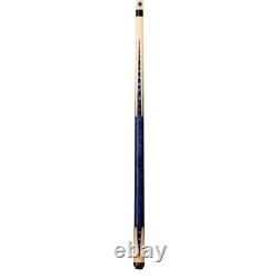 LZC16 Lucasi Custom Billiard Pool Cue Stick Crushed Blue Flexpoint Birdseye