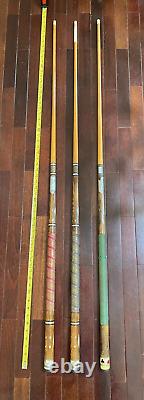 Lot 3 vtg 1970s THE HUSTLER LINE Custom POOL Billiards CUE stick 57 20oz 19oz