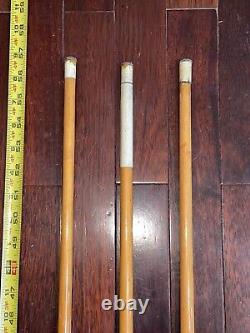 Lot 3 vtg 1970s THE HUSTLER LINE Custom POOL Billiards CUE stick 57 20oz 19oz