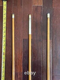 Lot 3 vtg 1970s THE HUSTLER LINE Custom POOL Billiards CUE stick 57 20oz 19oz