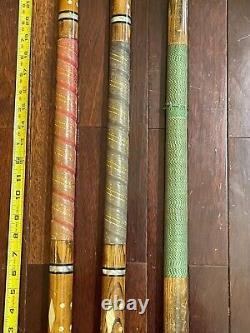 Lot 3 vtg 1970s THE HUSTLER LINE Custom POOL Billiards CUE stick 57 20oz 19oz