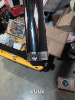 Lucasi Custom 58 Pool Cue Stick Wood Ivory Wrap Uni-Loc Flexpoint WithCase 1303