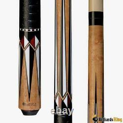 Lucasi Custom Billiards Pool Cue Stick Antique Birdseye Maple Snake Wrap LZC31