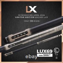Lucasi Custom LUX 69 Pool Cue 19oz 11.75mm (3/100) Hybrid Slim $995
