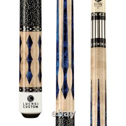 Lucasi Custom LZ2004NB Birdseye/Blue Luster Sword Points Pool/Billiard Cue Stick