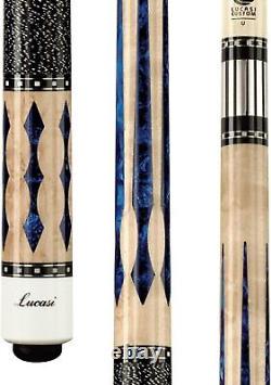 Lucasi Custom LZ2004NB Birdseye/Blue Luster Sword Points Pool/Billiard Cue Stick