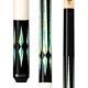 Lucasi Custom Lzc48 Black/green & Blue Poly Inlay Points Pool/billiard Cue Stick