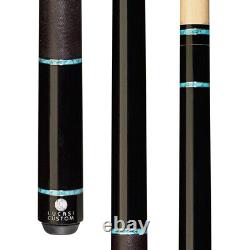 Lucasi Custom LZD5 Midnight Black/Turquoise Recon Pool/Billiard Cue Stick