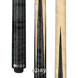 Lucasi Custom Pool Cue Stick Grey Sneaky Pete with Low Deflection Shaft & Uni-loc