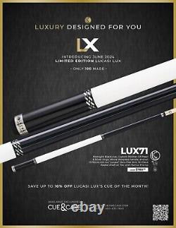 Lucasi Custom Pool Cue With Zero Flex Slim Shaft Model LUX71 Only 100 Made